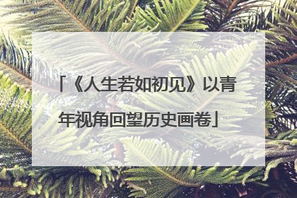 《人生若如初见》以青年视角回望历史画卷