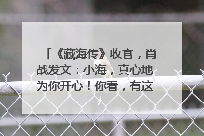 《藏海传》收官，肖战发文：小海，真心地为你开心！你看，有这么多人懂你！
