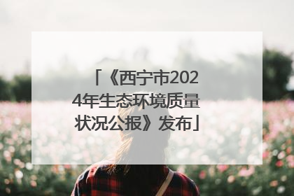 《西宁市2024年生态环境质量状况公报》发布