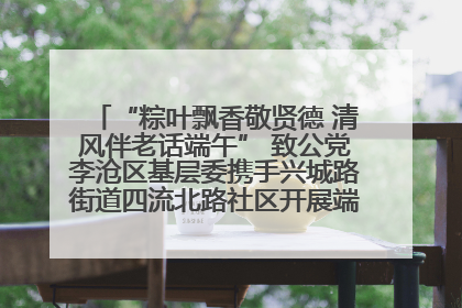 “粽叶飘香敬贤德 清风伴老话端午” 致公党李沧区基层委携手兴城路街道四流北路社区开展端午节主题活动