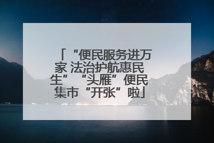 “便民服务进万家 法治护航惠民生”“头雁”便民集市“开张”啦