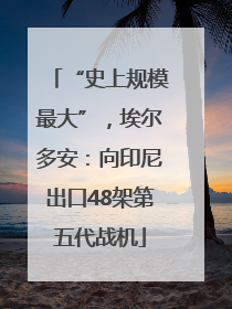 “史上规模最大”，埃尔多安：向印尼出口48架第五代战机