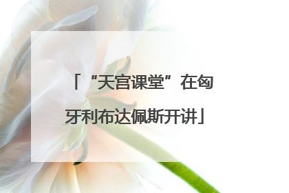 “天宫课堂”在匈牙利布达佩斯开讲