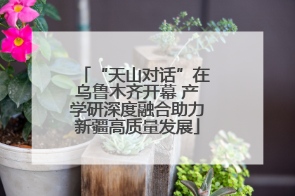 “天山对话”在乌鲁木齐开幕 产学研深度融合助力新疆高质量发展
