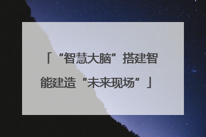 “智慧大脑”搭建智能建造“未来现场”