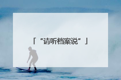 “请听档案说”