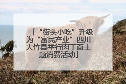 “街头小吃”升级为“富民产业”四川大竹县举行肉丁面主题消费活动