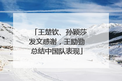 王楚钦、孙颖莎发文感谢，王励勤总结中国队表现