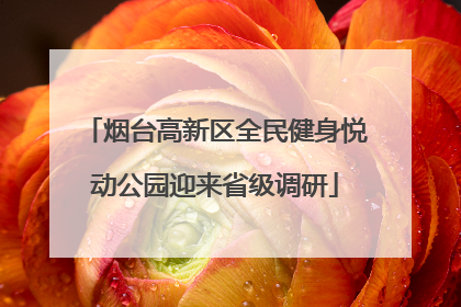 烟台高新区全民健身悦动公园迎来省级调研