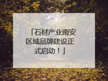 石材产业南安区域品牌建设正式启动！