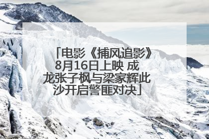 电影《捕风追影》8月16日上映 成龙张子枫与梁家辉此沙开启警匪对决