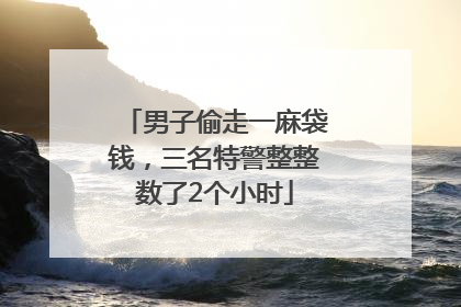男子偷走一麻袋钱，三名特警整整数了2个小时