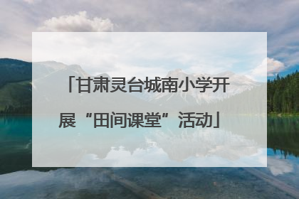 甘肃灵台城南小学开展“田间课堂”活动