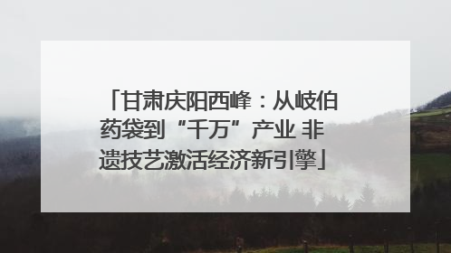 甘肃庆阳西峰：从岐伯药袋到“千万”产业 非遗技艺激活经济新引擎