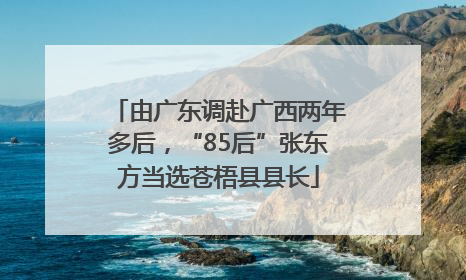 由广东调赴广西两年多后，“85后”张东方当选苍梧县县长