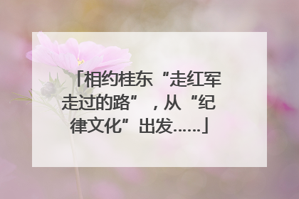 相约桂东“走红军走过的路”，从“纪律文化”出发……