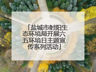 盐城市射阳生态环境局开展六五环境日主题宣传系列活动