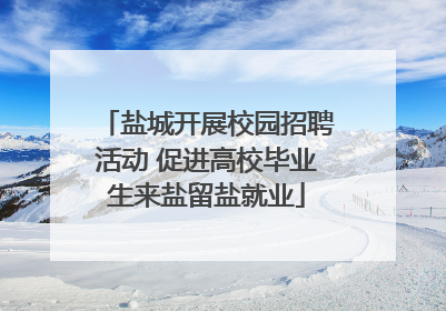 盐城开展校园招聘活动 促进高校毕业生来盐留盐就业