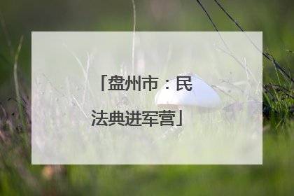 盘州市：民法典进军营