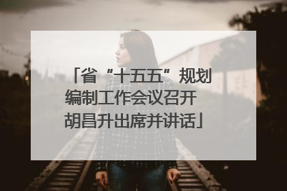 省“十五五”规划编制工作会议召开 胡昌升出席并讲话