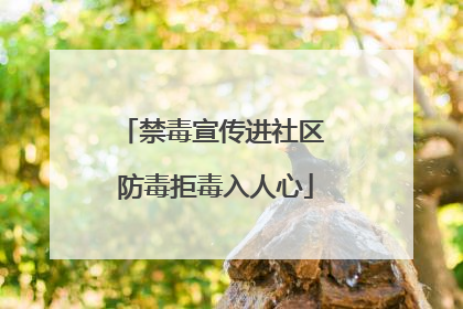 禁毒宣传进社区 防毒拒毒入人心