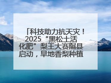科技助力抗天灾！2025“黑松土活化肥”梨王大赛隰县启动，旱地香梨种植迎来新希望