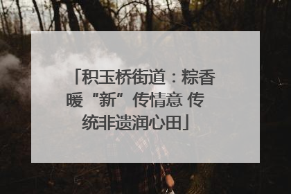积玉桥街道：粽香暖“新”传情意 传统非遗润心田