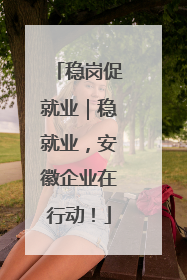 稳岗促就业｜稳就业，安徽企业在行动！