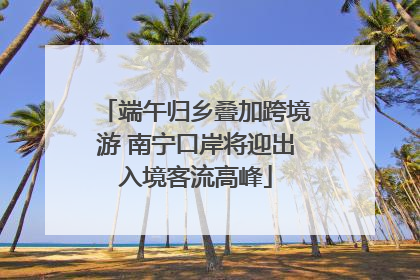 端午归乡叠加跨境游 南宁口岸将迎出入境客流高峰