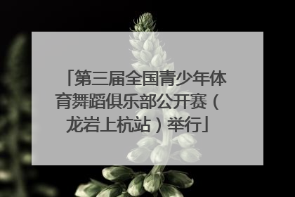第三届全国青少年体育舞蹈俱乐部公开赛（龙岩上杭站）举行