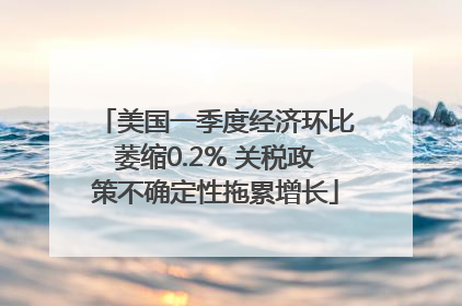 美国一季度经济环比萎缩0.2% 关税政策不确定性拖累增长
