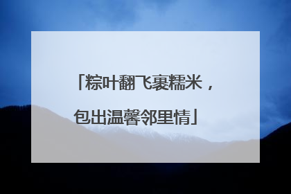 粽叶翻飞裹糯米，包出温馨邻里情