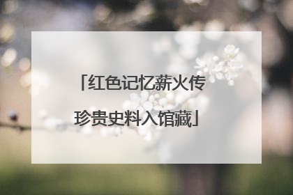 红色记忆薪火传 珍贵史料入馆藏