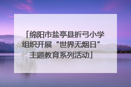 绵阳市盐亭县折弓小学组织开展“世界无烟日”主题教育系列活动