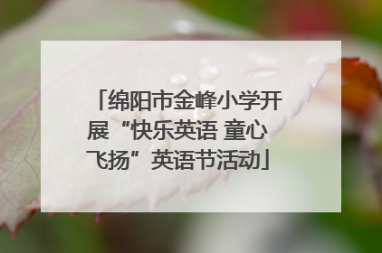 绵阳市金峰小学开展“快乐英语 童心飞扬”英语节活动