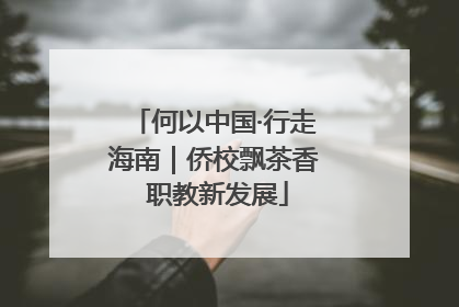 何以中国·行走海南｜侨校飘茶香 职教新发展