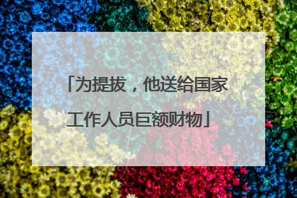 为提拔，他送给国家工作人员巨额财物