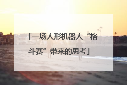 一场人形机器人“格斗赛”带来的思考
