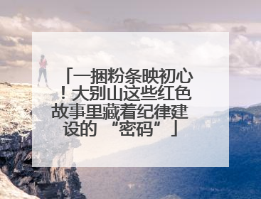 一捆粉条映初心！大别山这些红色故事里藏着纪律建设的 “密码”