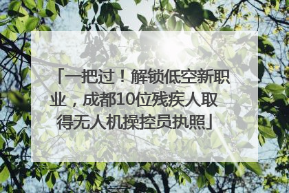 一把过！解锁低空新职业，成都10位残疾人取得无人机操控员执照