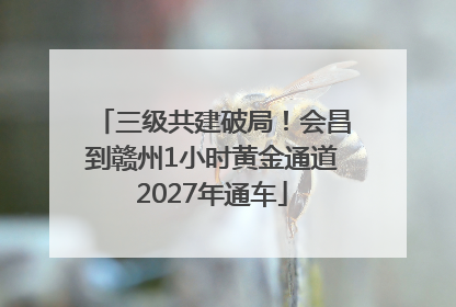 三级共建破局！会昌到赣州1小时黄金通道2027年通车