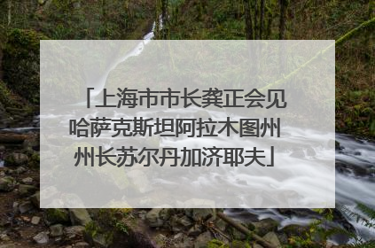 上海市市长龚正会见哈萨克斯坦阿拉木图州州长苏尔丹加济耶夫