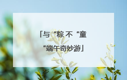 与“粽 不“童“端午奇妙游