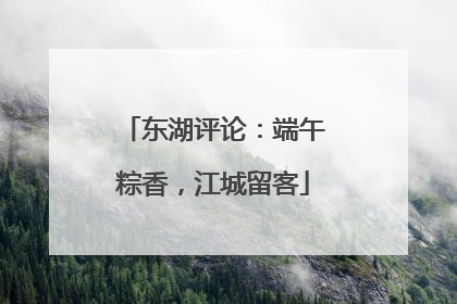 东湖评论：端午粽香，江城留客