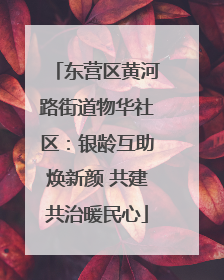 东营区黄河路街道物华社区：银龄互助焕新颜 共建共治暖民心