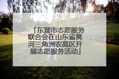 东营市志愿服务联合会在山东省黄河三角洲农高区开展志愿服务活动