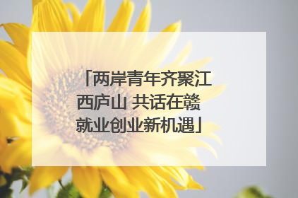 两岸青年齐聚江西庐山 共话在赣就业创业新机遇