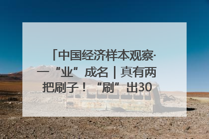 中国经济样本观察·一“业”成名｜真有两把刷子！“刷”出30亿级“颜值经济”