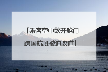 乘客空中欲开舱门 跨国航班被迫改道