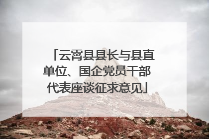云霄县县长与县直单位、国企党员干部代表座谈征求意见